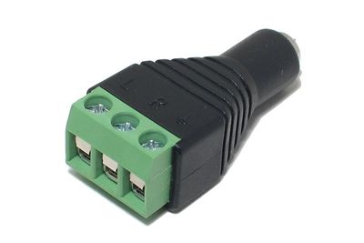 3,5mm STEREOJAKKI RUUVILIITOKSELLA