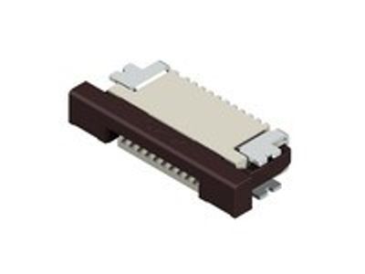 FFC 1,00mm 16pole horizontal smd bottom ZIF tube