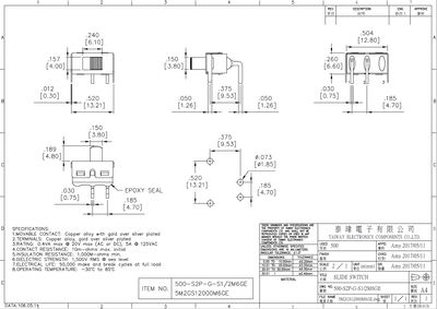 1-NAPAINEN LIUKUKYTKIN ON/OFF
