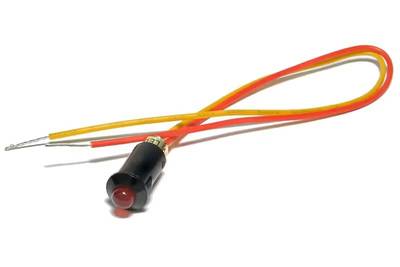5mm LED MERKKIVALO 24V PUNAINEN JOHDOILLA
