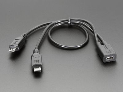 USB MICRO-B N / 2X MICRO-B U 0,18/0,30m