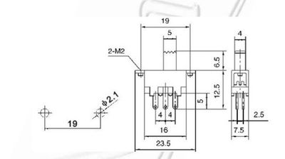 2-NAP LIUKUKYTKIN ON/ON PITKÄ NUPPI