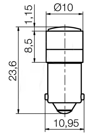 LED-LAMPPU BA9S LED 24V PUNAINEN