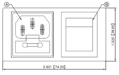 PANEELIIN ASENNETTAVA KEINUKYTKIN 16A / 250VAC