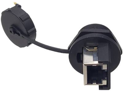 RJ45 JATKOLIITOSRASIA KOTELON LÄPI SUOJAKANNELLA