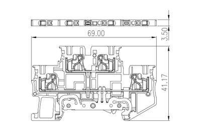 Dinkle DPP1.5N-PE, GTB, pushin, 0.14-1.5mm2, GY
