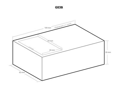 MUOVIKOTELO 104x62x30mm musta