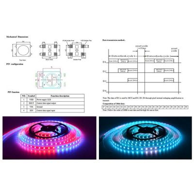 RGB-LED WS2812B SMD 5kpl liuska RGB-LED WS2812B SMD 5kpl liuska