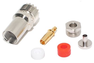 UHF-LIITIN NAARAS JUOTETTAVA RG58-KAAPELILLE