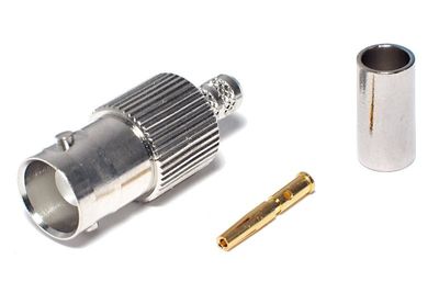 BNC-LIITIN NAARAS PURISTETTAVA RG58-KAAPELILLE BNC-LIITIN NAARAS PURISTETTAVA RG58-KAAPELILLE