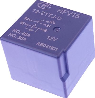 AUTORELE 12V 40/30A YKSI VAIHTOKOSKETIN, SUOJADIODILLA