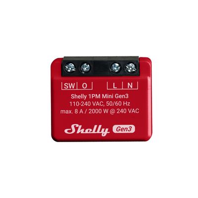 SHELLY PLUS 1PM Mini Gen 3 RELEKYTKIN 1X8A+PM SHELLY PLUS 1PM Mini Gen 3 RELEKYTKIN 1X8A+PM