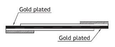 FFC kaapeli type2 0,5mm 8nap 150mm kullattu FFC kaapeli type2 0,5mm 8nap 150mm kullattu