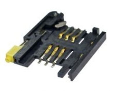 SIM Card Socket Bar push, 6pin, with switch SIM Card Socket Bar push, 6pin, with switch