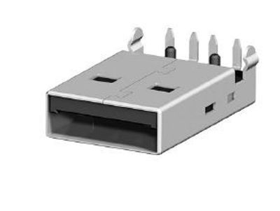USB-A male RA PCB TH