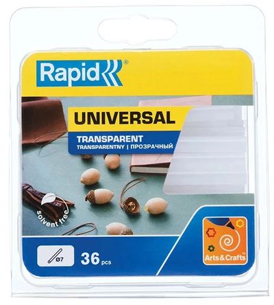 KUUMALIIMATANKO 7mm läpinäkyvä 36kpl pituus 90mm