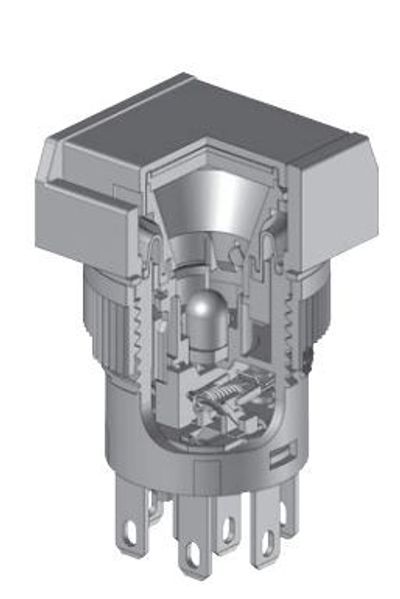 1-NAP PAINOKYTKIN VALOLLA ON/(ON) NELIÖ