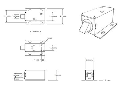 LUKKOSOLENOIDI 12VDC LUKKOSOLENOIDI 12VDC