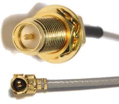 U.FL Ipex 1,13mm - SMA(F)ST-RP Bulkhead 100mm