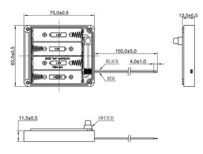PARISTOPIDIN 4x AA JOHDOILLA VESITIIVIS KYTKIMELLÄ