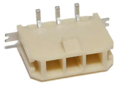 3,0mm 1x3pole smd male vertical smd tabs White Sn