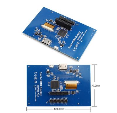 Elecrow 5" 800x480 HDMI,GPIO,RESTCH KOSKETUSNÄYTTÖ