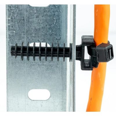 NIPPUSITEEN SEINÄPIDIKE Ø9,5mm REIKÄÄN MUSTA 100kpl