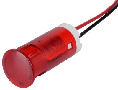 MERKKIVALO LED 10mm 230VAC PUNAINEN JOHDOILLA