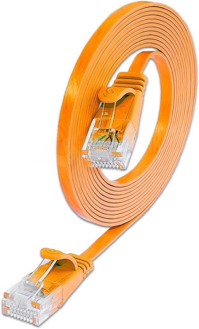 CAT6 LITTEÄ VERKKOKAAPELI U/UTP 0,15m oranssi