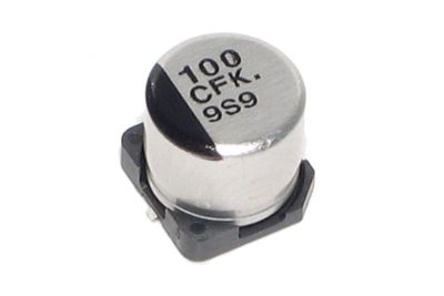 LOW ESR ELKO SMD 100µF 6,3V Ø4mm LOW ESR ELKO SMD 100µF 6,3V Ø4mm