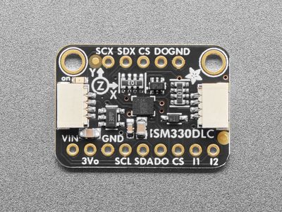 Adafruit ISM330DHCX - 6 DoF IMU KIIHTYVYYSANTURI STEMMA QT / Qwiic