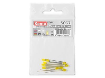 LED-PUSSI 3mm KELTAINEN n.10kpl