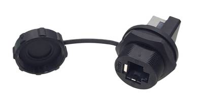 RJ45 JATKOLIITOSRASIA KOTELON LÄPI SUOJAKANNELLA