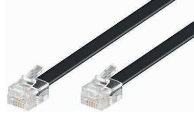 PUHELINJOHTO RJ12-LIITTIMILLÄ 3m MUSTA