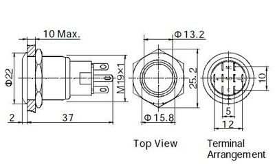 KYTKIN VIHREÄLLÄ LED-MERKKIVALOLLA