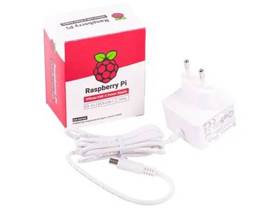Raspberry Pi 4 TEHOLÄHDE, 5.1V 3A, valkoinen Raspberry Pi 4 TEHOLÄHDE, 5.1V 3A, valkoinen