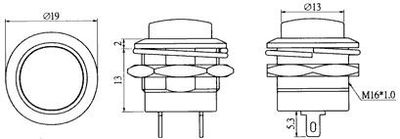 SULKEUTUVA KYTKIN OFF-(ON) 3A 250V PUNAINEN