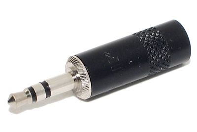 3,5mm STEREOPLUGI MUSTA METALLI Neutrik 3,5mm STEREOPLUGI MUSTA METALLI Neutrik