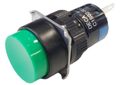 VAIHTAVA PAINOKYTKIN 1-NAP 2A 250VAC VIHREÄ