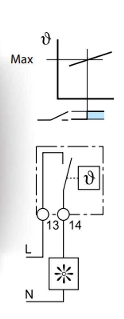 TERMOSTAATTI DIN-KISKOON 10A