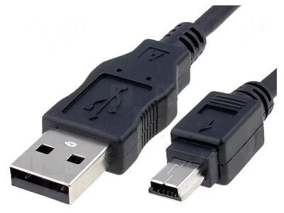 USB-2.0 VÄLIJOHTO A-UROS / miniB 5m