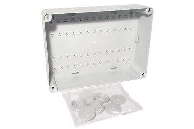 VEDENPITÄVÄ MUOVIKOTELO LÄPIVIENNEILLÄ 129x239x328mm