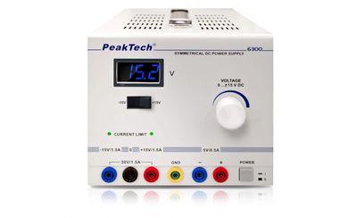 PeakTech 6300 SÄÄDETTÄVÄ TEHOLÄHDE +/- 15 V DC