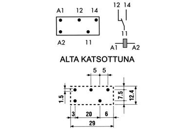 PCB-RELE 1-VAIHTO 10A 24VDC