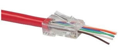 RJ45-PURISTUSLIITIN LÄPIJOHDOTETTAVA CAT6