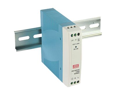 DIN-KISKOHAKKURI 10W 24VDC 0,42A