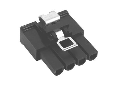 3,0mm 4pole female wire metal latch UL 94V-0