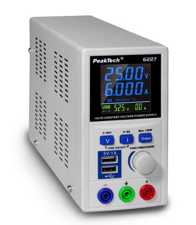 PeakTech 6227 TEHOLÄHDE 1CH 0-60VDC 6A