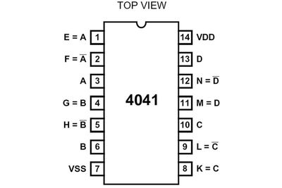 CMOS-LOGIIKKAPIIRI BUF 4041 DIP14