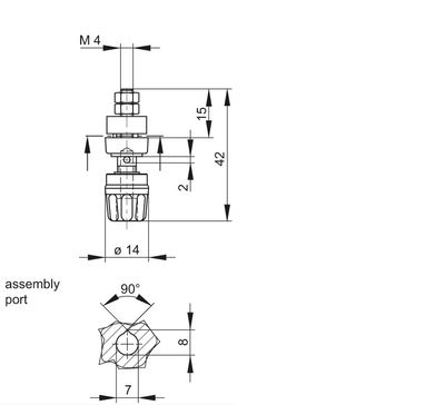 4mm NAPARUUVI Hirschmann MUSTA 4mm NAPARUUVI Hirschmann MUSTA